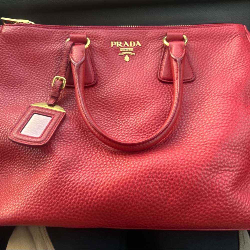 Prada Red Leather Women's Bag - Picture 6 of 15